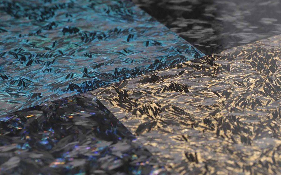 Ice Feather series carbon fiber texture with feather-like dispersion